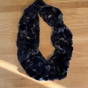 Linda Richard’s Luxury Genuine Fur Infinity Double Loop Scarf, one size